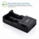 EBL Cargador con 2 Ranuras para Batería de Litio 18650 26650 14450 y Ni-MH Ni-CD AA AAA C Pilas Recargables con iQuick Techno