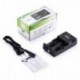 EBL Cargador con 2 Ranuras para Batería de Litio 18650 26650 14450 y Ni-MH Ni-CD AA AAA C Pilas Recargables con iQuick Techno