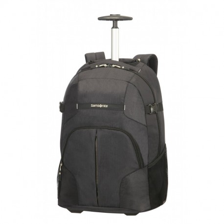 Samsonite Rewind, Mochila con Ruedas, 55 cm, Negro Black 