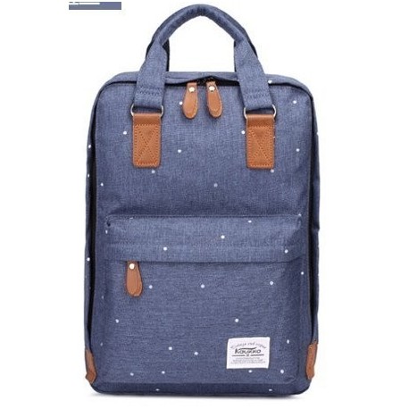 Bolsas escolares KAUKKO Mochila estilo Oxford Bolsa ligera Bolso del ordenador portátil de 14" Azul 