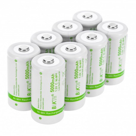 BAKTH Aumentada 5000mAh C Tamaño de Alto Rendimiento NiMH Pre-Charged Baja Auto-Descarga Las baterías Recargables para los ap