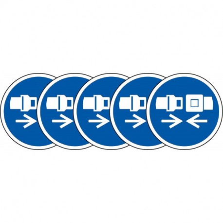 ISO etiqueta de seguridad – señal de símbolo internacional de cinturones de seguridad del desgaste – Auto Adhesivo Pegatina 5
