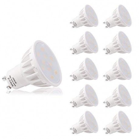 LOHAS No-Regulable 6Watt GU10 LED Bombillas, Equivalente a 50Watt Lámpara Incandescente, Blanca Neutra 4000K, 500lm, 120 ° án