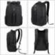 SLOTRA Business Bolsa Mochila Para Portátil 15.6 pulgadas, Resistente al Agua, Portátil de Viaje, Color Negro