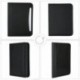 Leathario Negro-A4 Marcas de Portafolio de Carpeta Plegable de Mano de PU para Hombres, Diseñado para Negocio y para Tomar 