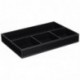 unionbasic plano 4-Slot Piel Sintética cajón bandeja Escritorio Papelería Sundries Gadget Organizador Caja de almacenamiento 