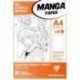 Clairefontaine 94045 C papel manga – Funda BD/Comic A4 40 Hojas rejilla Simple 210 x 297 mm 200 G