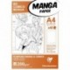 Clairefontaine 94045 C papel manga – Funda BD/Comic A4 40 Hojas rejilla Simple 210 x 297 mm 200 G