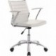 Silla oficina estudio Life tapizado similpiel Blanca