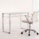 Silla oficina estudio Life tapizado similpiel Blanca