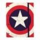 Grupo Erik Editores Premium Marvel - Carpeblock 4 anillas, diseño Capitan America Shield, 32 x 27.5 cm