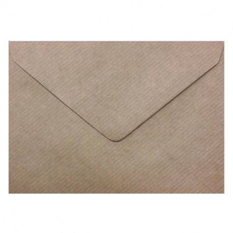 Lot de 100 enveloppes Kraft côtelées Marron – C6 162 x 114 mm