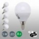 Bombillas LED E14 I Foco LED I Kit de 5 unidades I Color de la luz blanco cálido I Sustituye focos halógenos de 40 W I En for