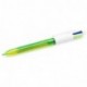 BIC 4 Colores Fluo - Bolígrafo con tres puntas con colores clásicos y una más gruesa fluorescente