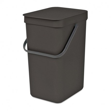 Brabantia Sort & Go Cubo de Basura, 12 L, Plástico, Gris, 24.9x20x35 cm