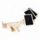 Tinksky 10 Piezas Pizarras de Madera con Base Tablero de Mensajes