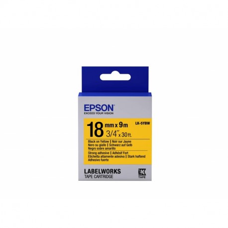 Epson LK-5YBW - Cintas para impresoras de etiquetas Negro sobre amarillo, LabelWorks LW-1000P LabelWorks LW-400 LabelWorks L