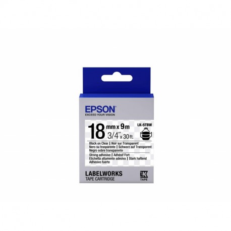 Epson LK-5TBW - Cintas para impresoras de etiquetas Negro sobre transparente, LabelWorks LW-1000P LabelWorks LW-400 LabelWor