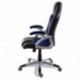 Mc Haus 9703A - Silla de oficina giratoria, 69 x 52 x 50 cm, tela, reposabrazos, con ruedas, altura ajustable, color azul