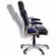 Mc Haus 9703A - Silla de oficina giratoria, 69 x 52 x 50 cm, tela, reposabrazos, con ruedas, altura ajustable, color azul