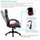 IntimaTe WM Heart Silla de Escritorio de Oficina de PU, Racing,Asiento Giratorio del Escritorio del Ordenador, Rojo