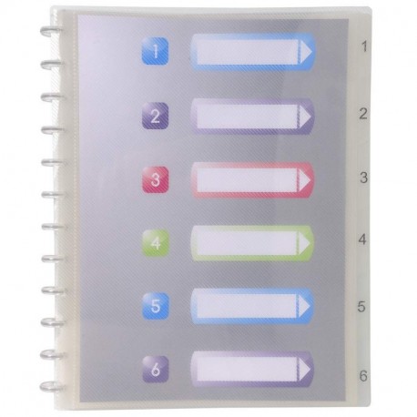 Exacompta 86320E - Carpeta de 30 fundas con anillas, A4, transparente