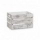Zeller 15130 Caja de Almacenamiento, Madera, Blanco, 31x21x18.7 cm