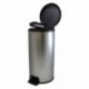 Curver Cubo Redondo DECO PEDALBIN 30 L, Metal Mate, 31.6x27.5x56.9 cm, 225316