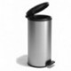 Curver Cubo Redondo DECO PEDALBIN 30 L, Metal Mate, 31.6x27.5x56.9 cm, 225316