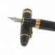 Zoohot Jinhao 159 Pluma estilográfica Guarnición negra del oro de la laca oro 