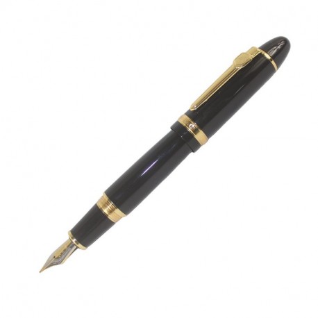 Zoohot Jinhao 159 Pluma estilográfica Guarnición negra del oro de la laca oro 