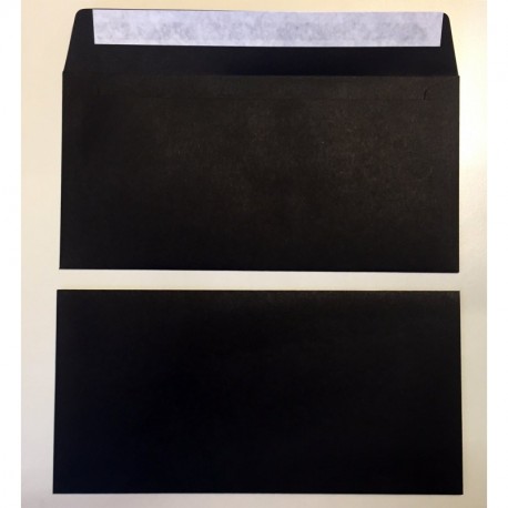 25 sobres, negro, 220 x 110 mm, cierre autoadhesivo con tira, "CARIBIC Igepa"