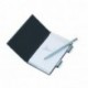 TROIKA Reminder – CNP01/BK – Estuche con Bloc de Notas de Papel Blanco – Cierre magnético – bolígrafo Plateado – Mina Negra –
