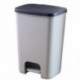 Curver 229167 Cubo De Basura Essentials, Cuerpo Gris / Tapa Antracita, 28.3x27.4x40.8 cm