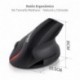 GHB Ratón Óptico Ratón Ergonómico Vertical Inalámbrico Gaming Mouse Wireless Recargable USB 2.4 GHz para Ordenador PC Noteboo