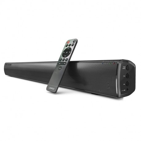 LONPOO 2.0CH Slim Barra de sonido Sistema de cine en casa 31-inch Soundbar para televisores pequeños 40W altavoces, Bluetoot