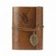 Vovotrade Vintage Cuaderno de Cuero PU Diario Bloc de Notas con Colgante Hoja Nuevo marrón 