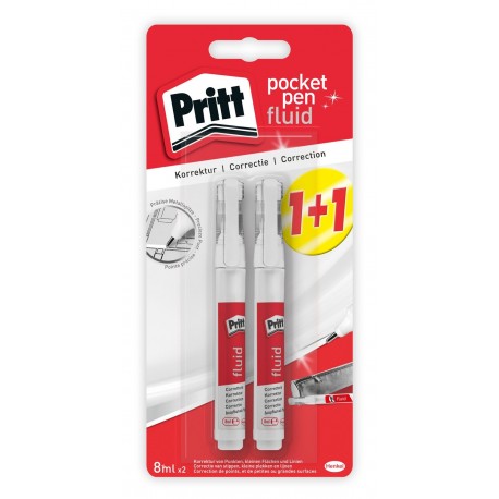 Pritt Corrección pcpb2 Pocket Pen líquido, 2 unidades, 8 ml