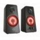 Trust GXT 608 - Set de Altavoces iluminados Gaming 2.0 para Ordenador, Negro