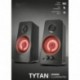 Trust GXT 608 - Set de Altavoces iluminados Gaming 2.0 para Ordenador, Negro