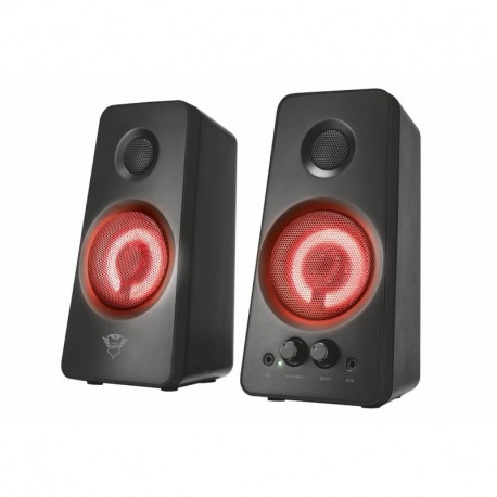 Trust GXT 608 - Set de Altavoces iluminados Gaming 2.0 para Ordenador, Negro