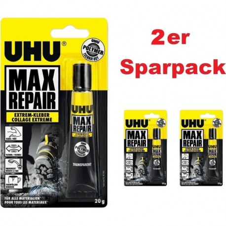 UHU 45820 MAX Repair – Extremadamente de Adhesivo, 20 g Tubo