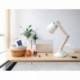 Tomons Lámpara de escritorio,columpio del brazo,lámpara de mesa ajustable y desmontable de madera para oficina, sala, estudio