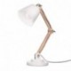 Tomons Lámpara de escritorio,columpio del brazo,lámpara de mesa ajustable y desmontable de madera para oficina, sala, estudio