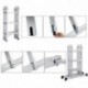 Songmics Escalera de aluminio Multifuncional Máx. carga de capacidad de 150 kg Conforme al estándar EN131 TÜV Rheinland GS GL