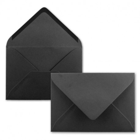 Enveloppes DIN B6//Noir//174 x 120 mm//110 g/m²//nassklebung – QUALITÉ marque : Gustav neuser 100 Umschläge noir