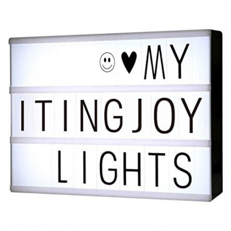 ITingjoy Combinación libre cinematográfica luz LED caja de luz con letras y tamaño A4