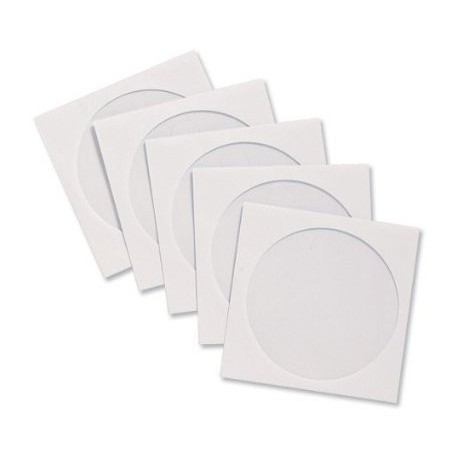 300 x alto grado de color blanco CD/DVD/BluRay Funda de discos de papel Sobres con ventana transparente por dragontrading®