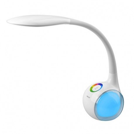 WILIT T3 LED- Lámpara de Escritorio con Panel Táctil para la Luz de Color y 3 Niveles de Brillo, Lámpara de Mesa Regulable, 