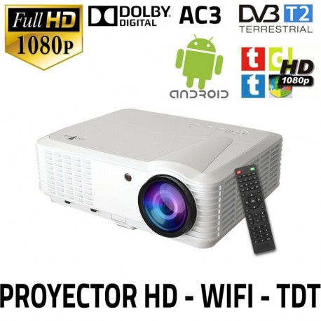 Unicview HD250 - Proyector WIFI, Android, TDT, USB, HDMI, AC3 